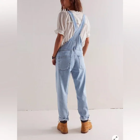 New We The Free Ziggy Denim Overalls in color Blue Moon - Picture 2 of 8